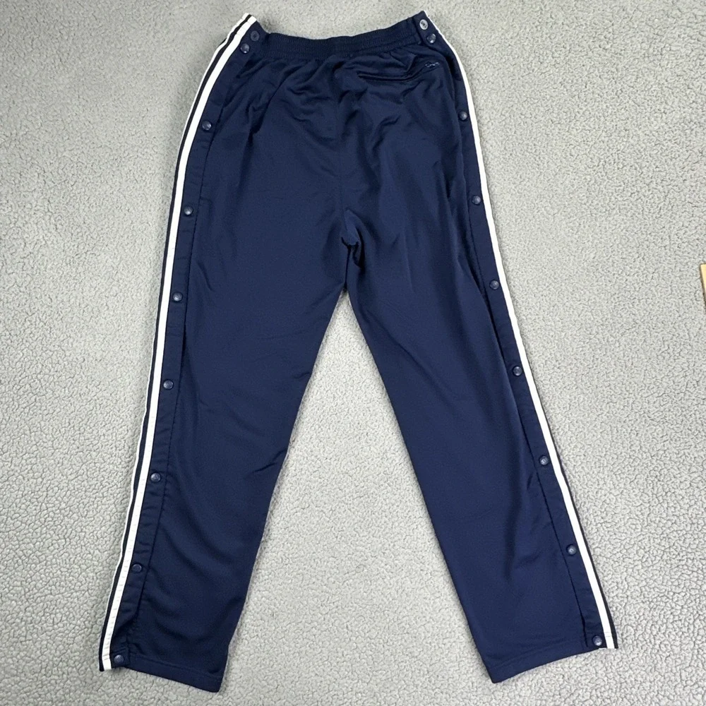 VTG Y2K Adidas‎ Breakaway Pants Men Large Blue Tearaway 3 Stripes Dazzle